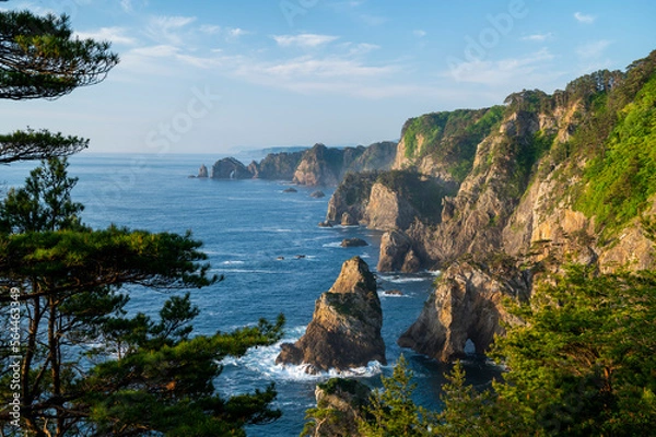Fototapeta 断崖が続く北山崎