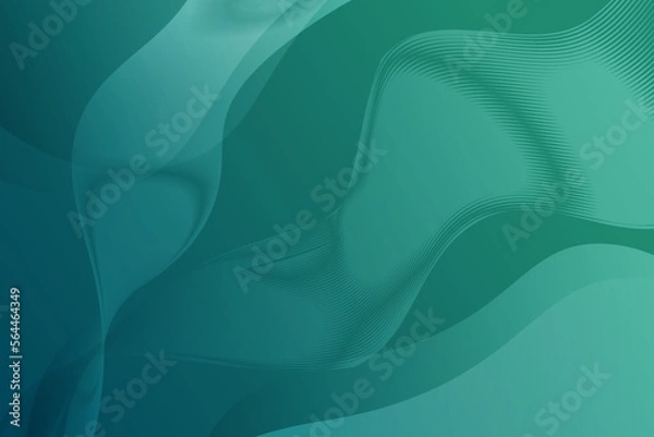 Fototapeta abstract green background with waves