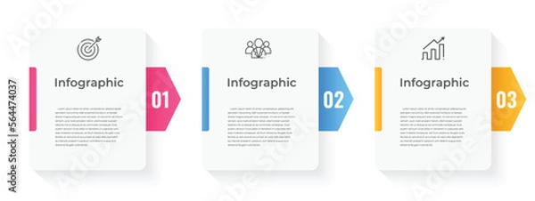 Obraz infographic template with 3 options or step