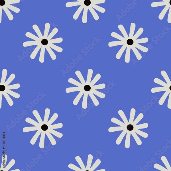 Fototapeta Flower vector ilustration seamless patern.Great for textile,fabric,wrapping paper,and any print.Vintages style.