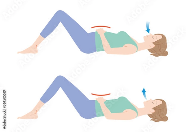 Obraz 寝ながら腹式呼吸