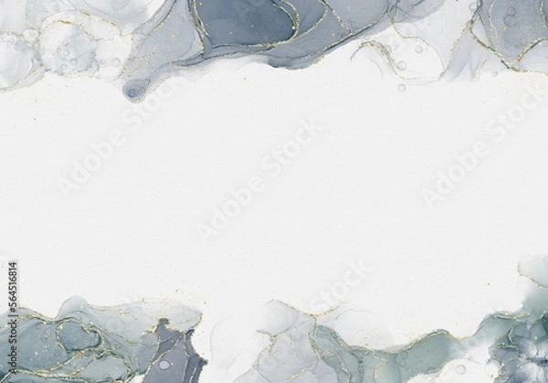Fototapeta elegant watercolor backdrop with golden lines