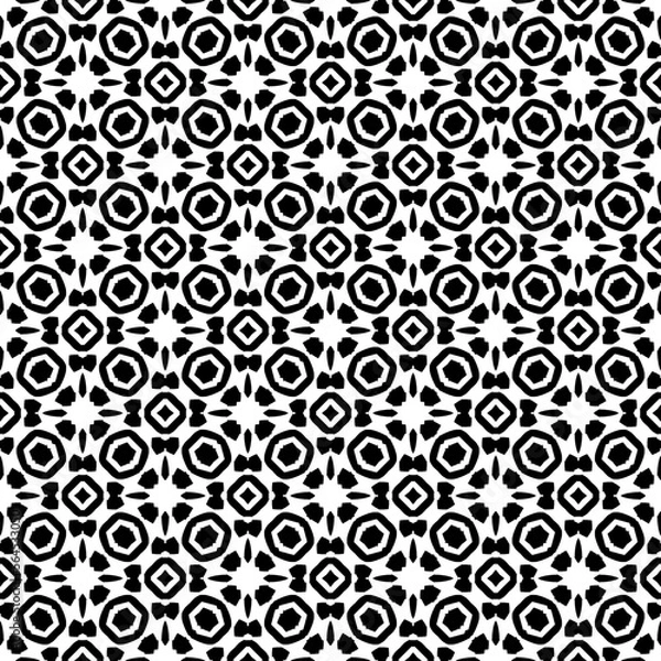 Obraz black and white seamless pattern