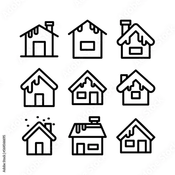 Fototapeta snow house icon or logo isolated sign symbol vector illustration - high quality black style vector icons