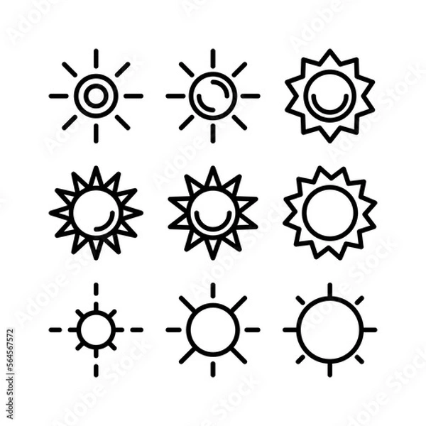 Fototapeta sunny day icon or logo isolated sign symbol vector illustration - high quality black style vector icons