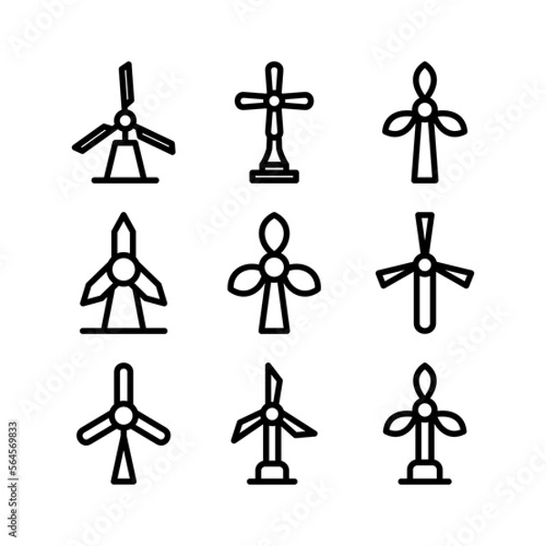 Fototapeta windmill icon or logo isolated sign symbol vector illustration - high quality black style vector icons