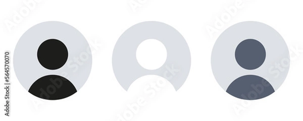 Fototapeta User profile icon set isolated. User profile sign or symbol transparent background.