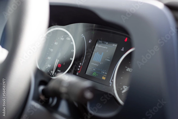 Fototapeta Modern car dashboard