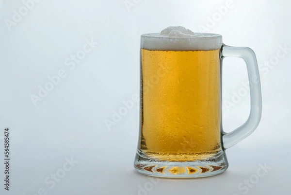 Fototapeta mug full of beer with foam