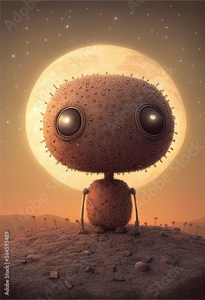 Fototapeta alien in the desert