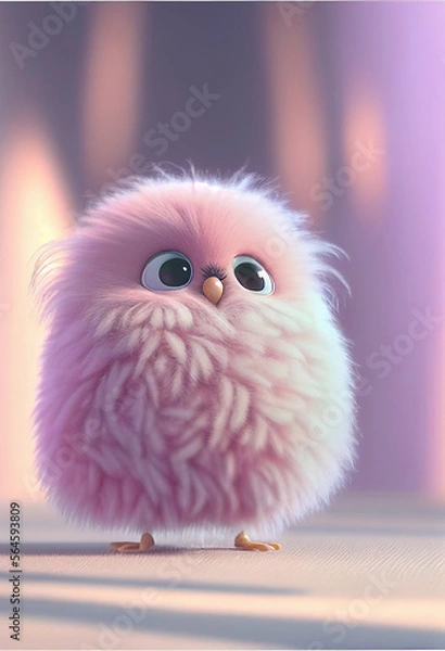 Obraz Little fluffy chick