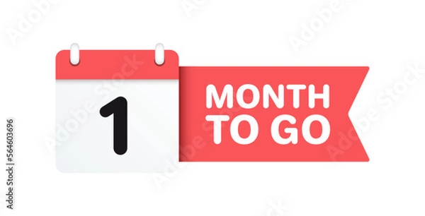 Obraz One Month To Go Calendar Icon