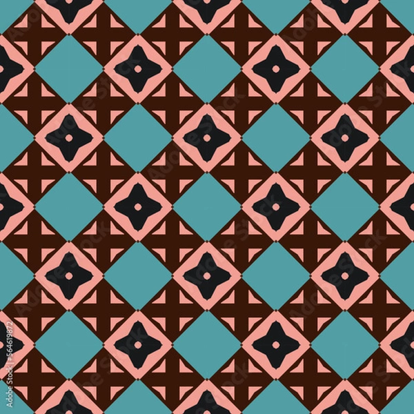 Fototapeta Geometric pattern. Seamless vector background. Ethnic graphic design