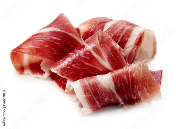 Obraz iberico ham cut isolated