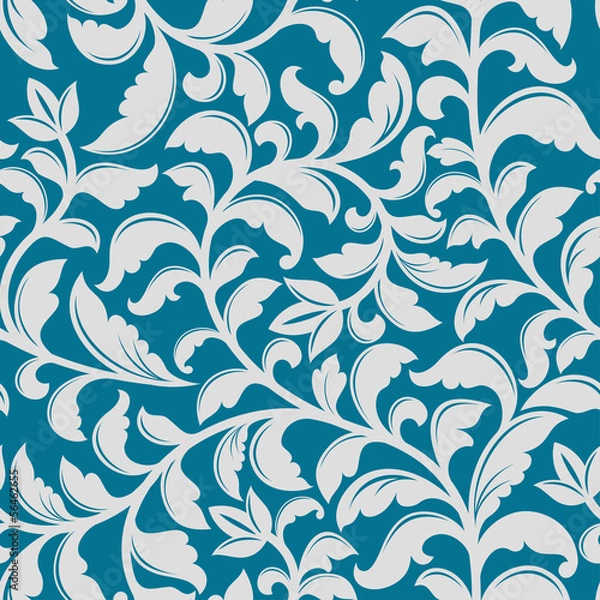 Obraz Blue floral pattern