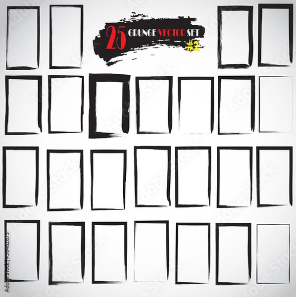 Obraz Grunge Borders Grunge Vector Set 25 Grunge Texture Grunge Backgr