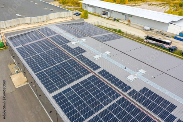 Fototapeta Tier III carrier neutral data center. Solar panels