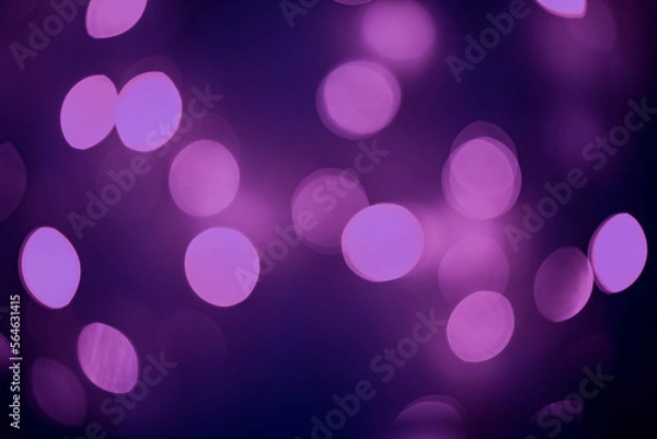 Fototapeta Purple cycle bokeh on black background