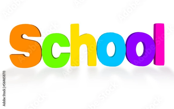 Fototapeta school word 3d