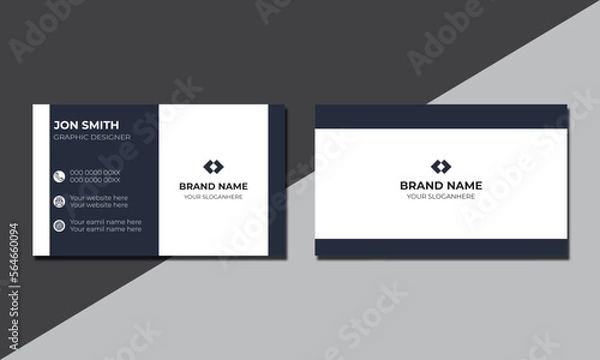 Obraz Creative minimal unique business card design, Horizontal and vertical layout.