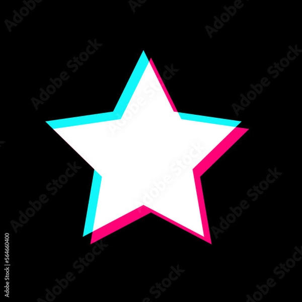 Fototapeta Star icon popular social network style. Vector illustration