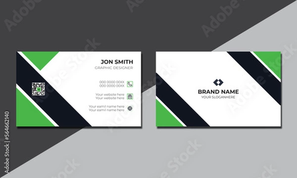 Obraz Creative minimal unique business card design, Professional business card design template.