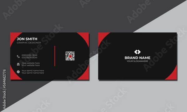 Obraz Creative minimal unique business card design, Professional business card design template.