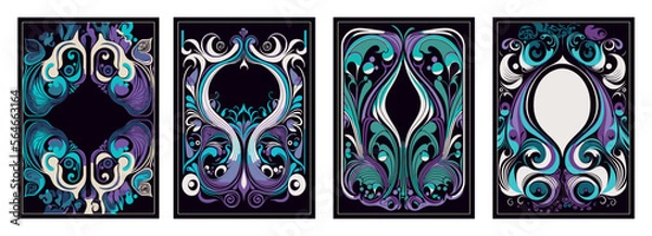 Fototapeta  Frames and Backgrounds,  Decorative Ornaments,  Psychedelic Colors