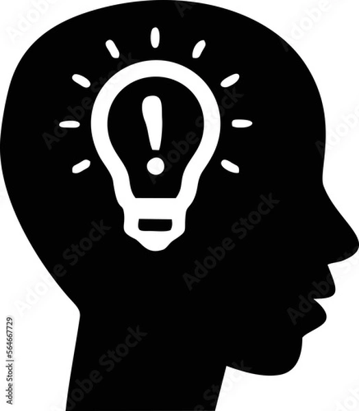 Fototapeta Idea icon symbol illustration vector image, creative bulb design illustration