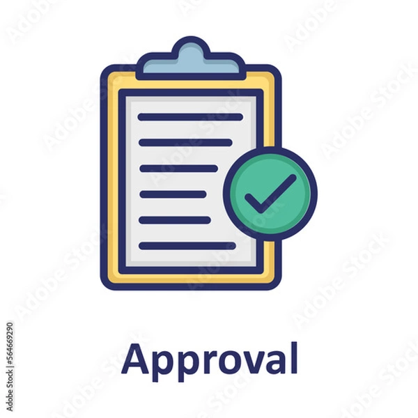 Fototapeta Approval, check mark Vector Icon
