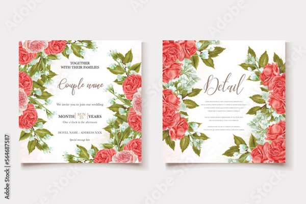 Obraz Save the date wedding invitation templates