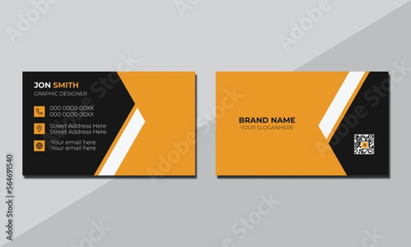 Obraz Creative minimal unique business card design, Double-sided professional business card design template.