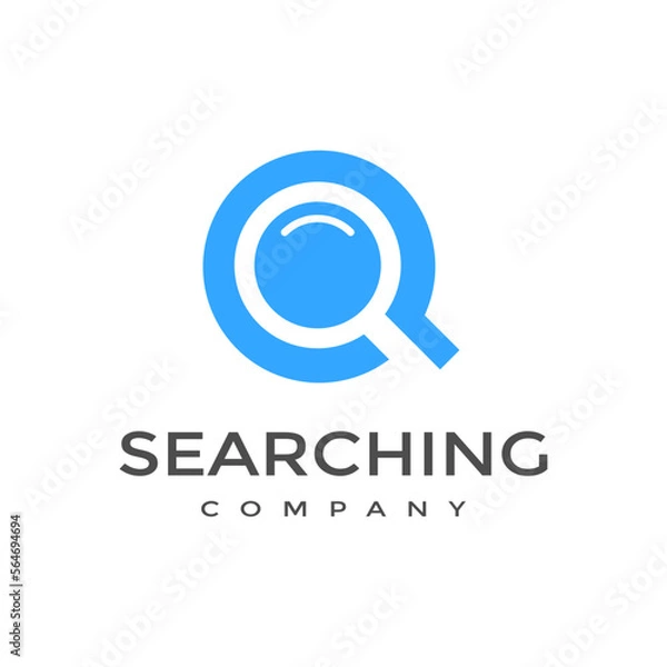 Fototapeta Q Letter or font with magnifying glass vector logo template. This alphabet can be used for searching, discovery business.