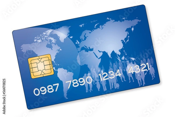 Obraz Carte bancaire bleue