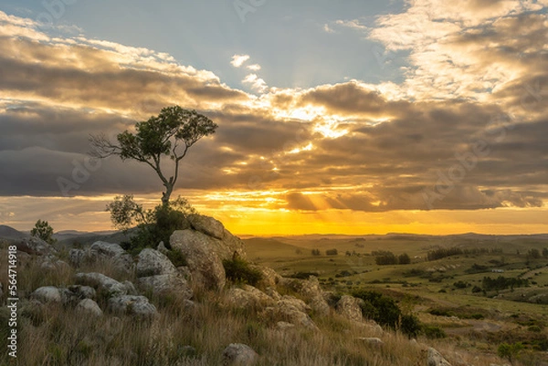 Obraz sunset in the mountains