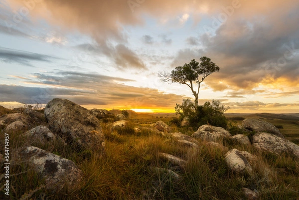 Obraz sunset in the mountains