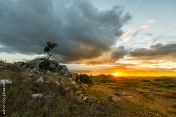 Obraz sunset in the mountains