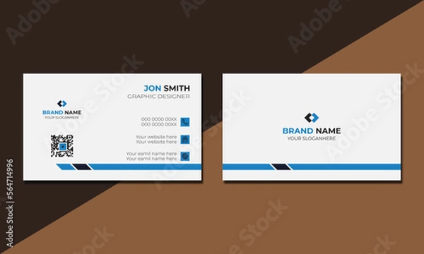 Obraz Creative minimal unique business card design, Professional business card design template.