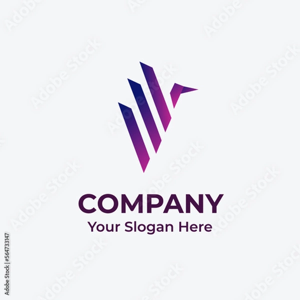 Obraz flyimh bird luxury abstract logo design