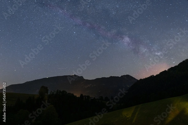 Obraz milky way over the mountain