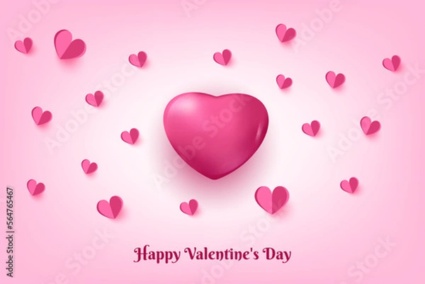 Obraz blank banner background for valentines day