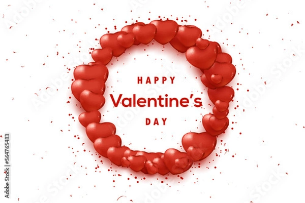 Obraz realistic valentines day illustration