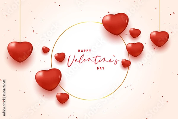 Obraz Minimalistic valentine's day background