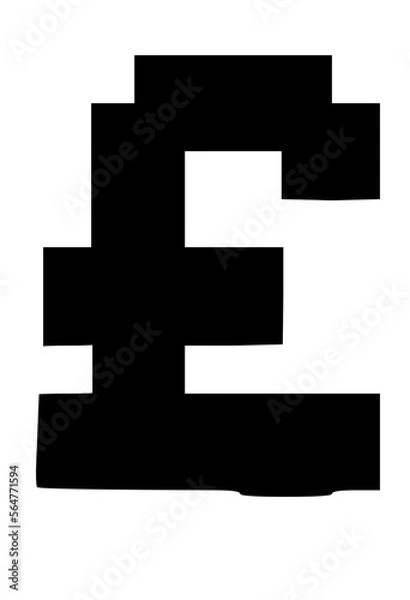 Fototapeta Glitchy Bitmap System Display Themed Block Font