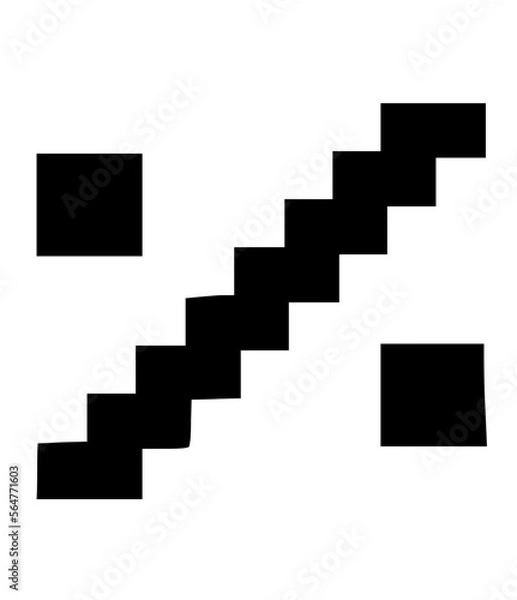 Fototapeta Glitchy Bitmap System Display Themed Block Font