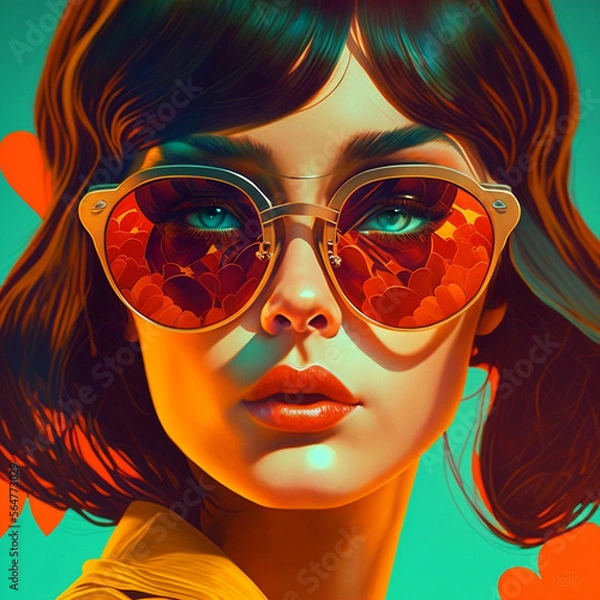 Obraz Modern Portrait, AI, Generative AI, Generative