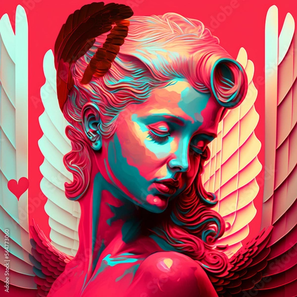 Obraz Abstract Romance, AI, Generative, Generative AI