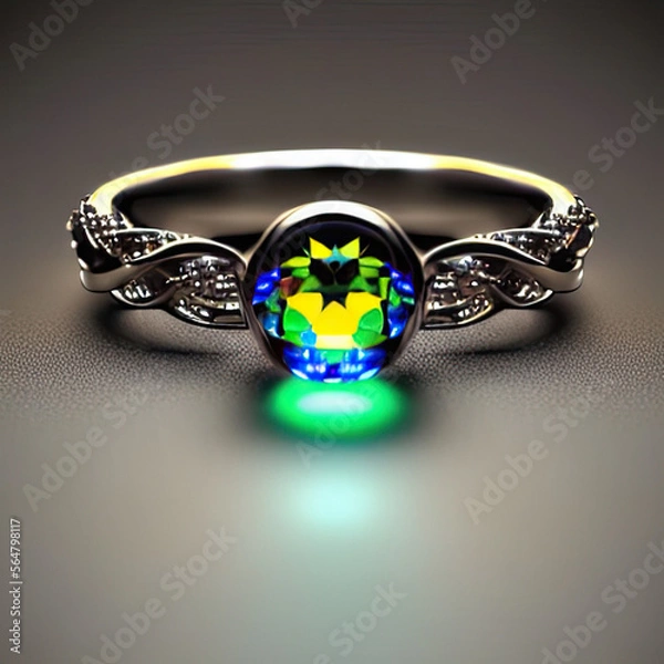 Obraz AI Artwork - Fancy jewelry simulation of a ring