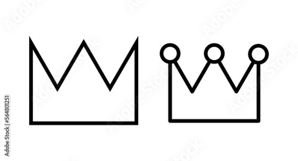 Fototapeta Crown icon vector illustration. crown sign and symbol