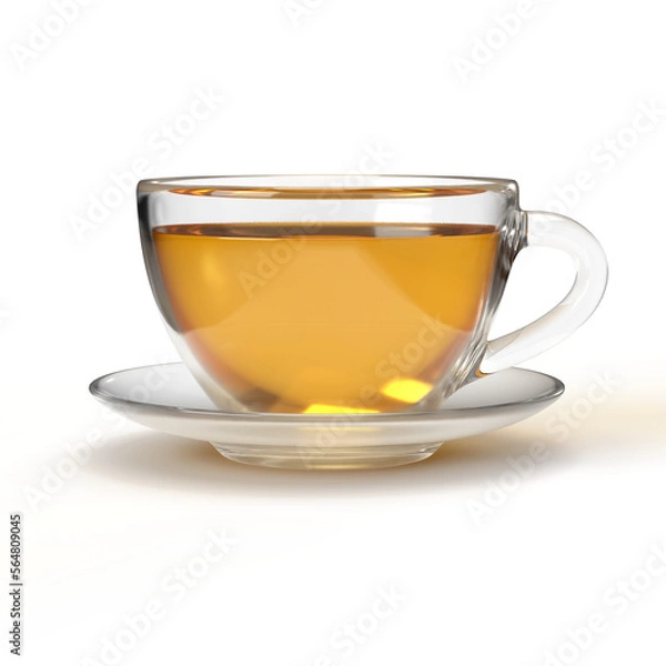 Obraz transparent cup tea 3D render